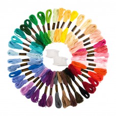 GIEMSON Embroidery Floss 200 Skein Rainbow Color Cotton Cross Stitch Threads for Making Friendship Bracelets String and DIY Art Craft